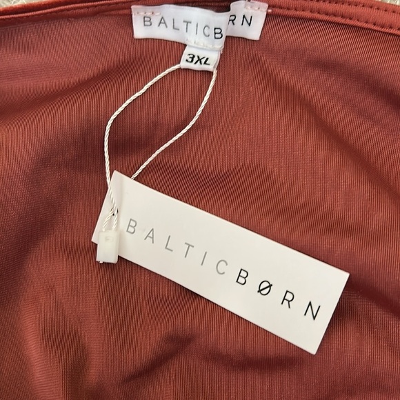 NWT Baltic Born Calvin Sparkle Velvet Wrap Maxi Dress in Dusty Clay size 3XL - Picture 11 of 12